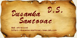 Dušanka Santovac vizit kartica